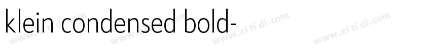 klein condensed bold字体转换